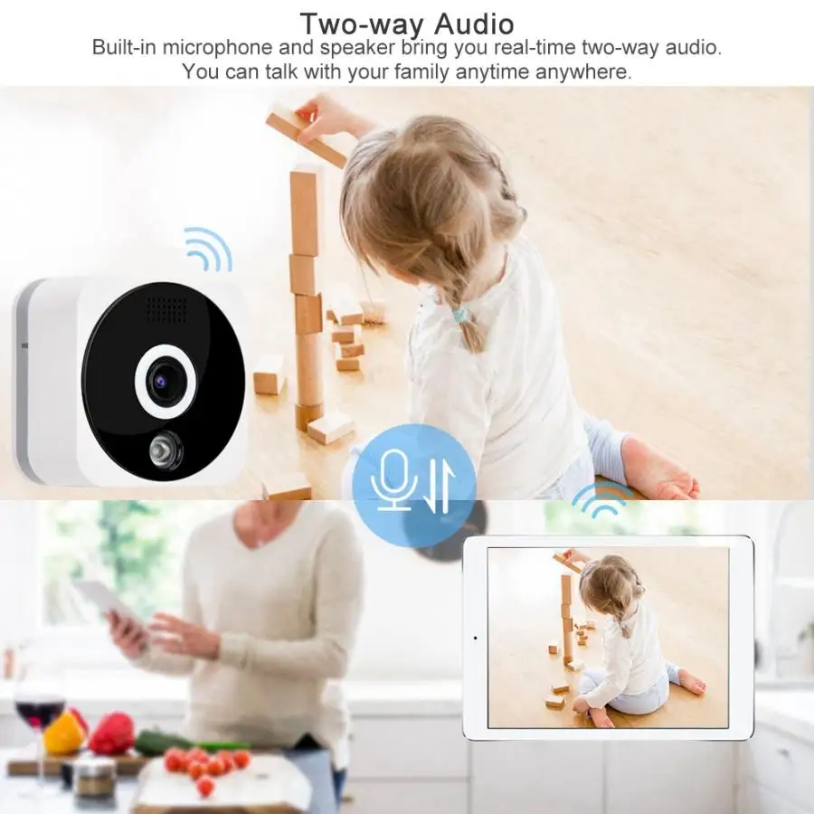 2MP 1080P WIFI IP Camera Home Security Baby Monitor IR Night Vision Motion Detection US plug, EU plug, UK plug, AU plug Optional