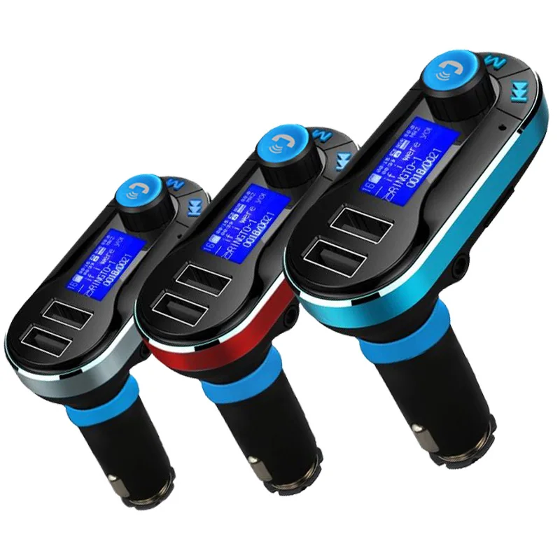 

Cross Border Hot Sales BT66 Vehicle-mounted Bluetooth Handsfree MP3 Player FM Transmitter Charger Double USB Car Bluetooth