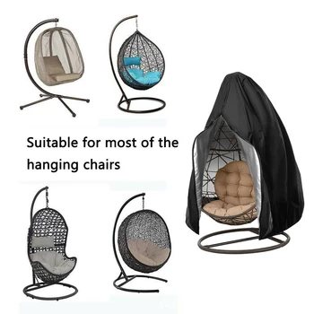 

Waterproof Patio Chair Cover Egg Swing Chair Dust Cover Protector With Zipper Protective Case Outdoor Hanging Egg Chair Cover