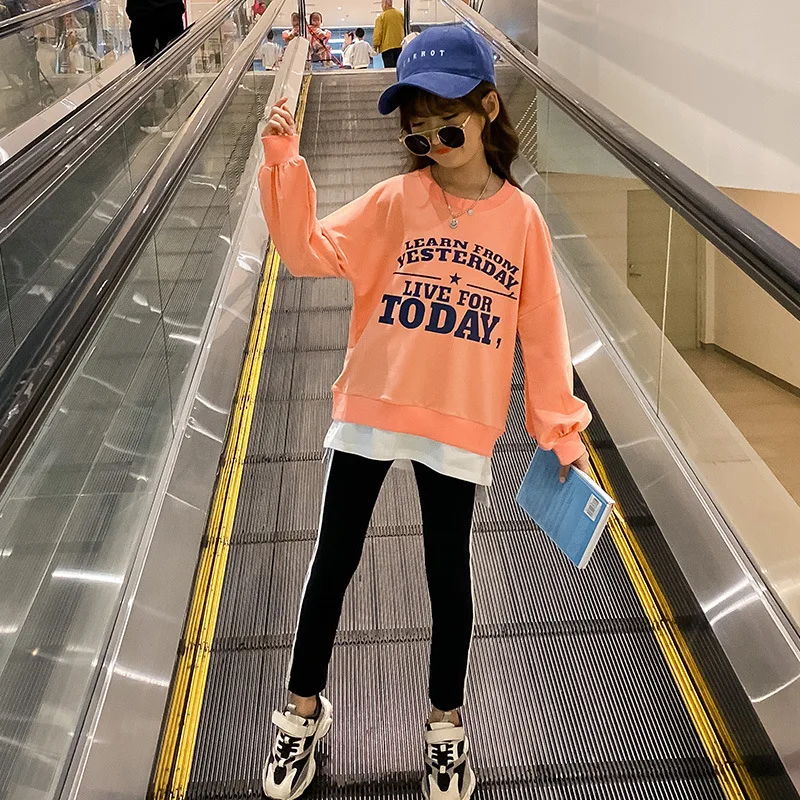 

New Scoop Spring Autumn Tops Hoodies Girls Sweatshirts Jacket Coat Kids Overcoat Outwear Teenager High Quality