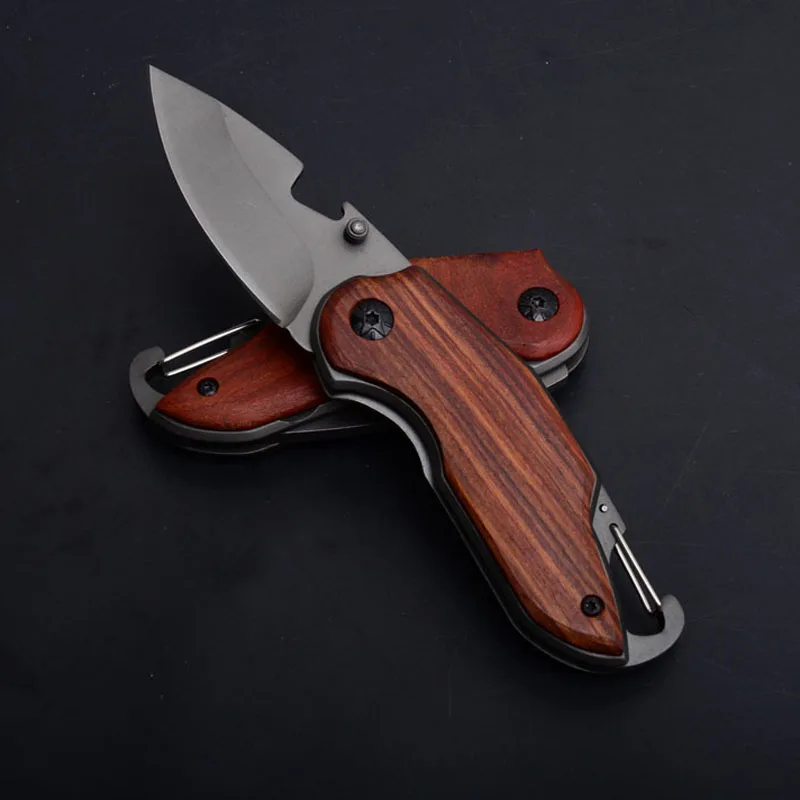 Дамасский карманный нож с брелком 7CR18MOV ножи мини складной титановое черное