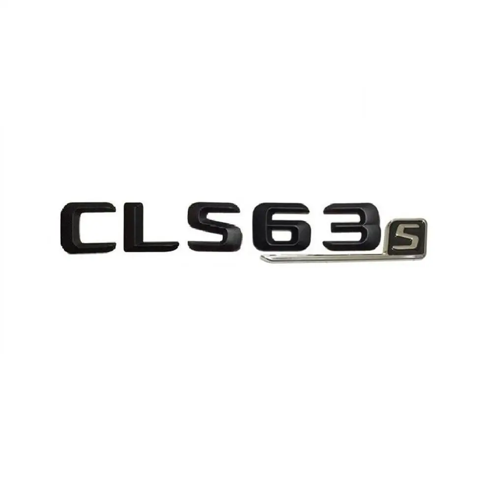 Matte Black Черные цифры буквы CLS63s эмблемы для багажника Значки для Mercedes CLS63 S - Цвет: Matte Black