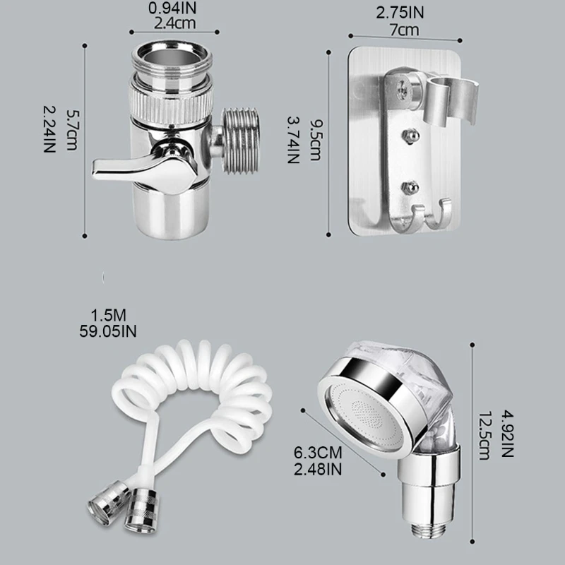 Cabezal De Ducha Multiusos Para Grifo, Cabezal De Ducha, Extensión Para  Lavabo De Baño, Extensor De Grifo De Fregadero, Cabezal De Ducha Para  Champú