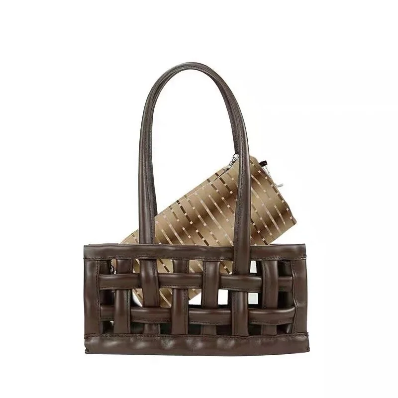 

2020 New Hollow Shoulder Bag For Women Handbag Famous Brand PU Leather Female Sling Shopping Bag Beach Bag For Ladies Totes Bag
