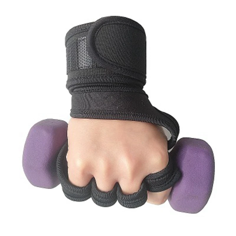 Gym Fitness Gloves Hand Palm Protector with Wrist Wrap Support Crossfit Workout Bodybuilding Power Weight Lifting (12)