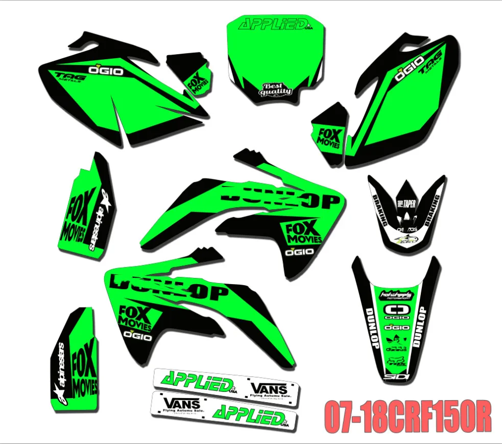 Графика и фоны наклейки Наборы для Honda CRF150R жидкостным охлаждением 2007 08 09 10 11 2012 CRF 150 R