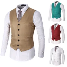 Стиль для мужчин весна и осень рубашка воротник большой размер жениха рабочая одежда с длинным рукавом однобортный жилет