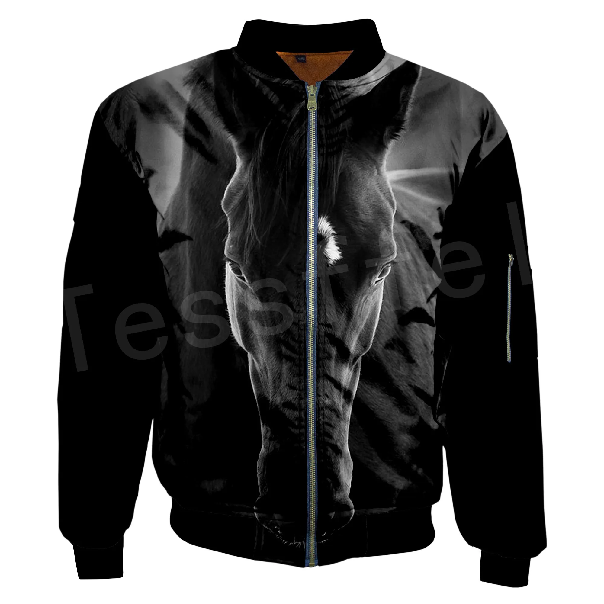 Jackets Tessffel; унисекс; животные; Любовь лошадь сильнее лошадь костюм Повседневное Горячая Стиль Для мужчин/Для женщин 3dprint толстовки/Толстовка/куртка-бомбер S-11 - Цвет: Jackets