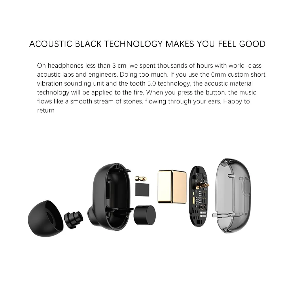 50# Беспроводной вкладыши TWS True Bluetooth 5,0 стерео бас наушники-вкладыши гарнитура Bluetooth с зарядным устройством драйвером спортивные наушники для xiaomi huawei