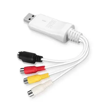 

August VGB300 External USB2.0 Video Capture Card Compatible Windows and Mac Transfer VHS Home Videos to PC S-Video