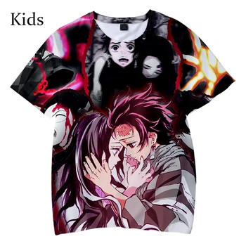 

Ghost Blade Pop 3D Kids T-Shirt Boys and Girls 3D Fashion Demon Slayer Short Sleeve Kids Casual Harajuku Style T-Shirt