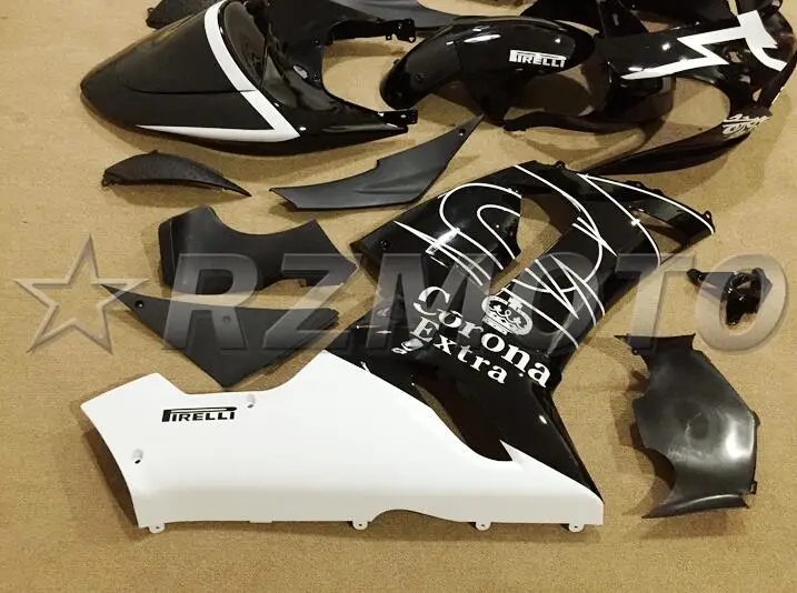 Высокое качество ABS Обтекатели комплект подходит для kawasaki Ninja ZX6R 636 2005 2006 6R 05 06 ZX-6R обтекатель комплект черный белый корона