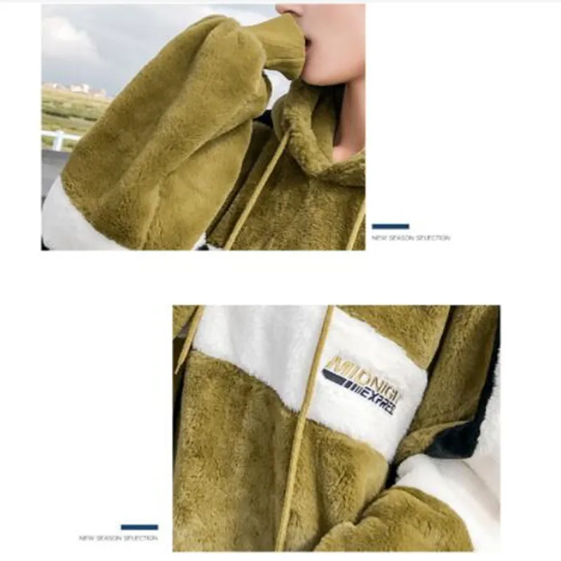 Fashion Navy Beige Pink Stitching Woolen Jacket Female Long Paragraph Korean New Thicken Warm Winter Women Wool Coat Z49