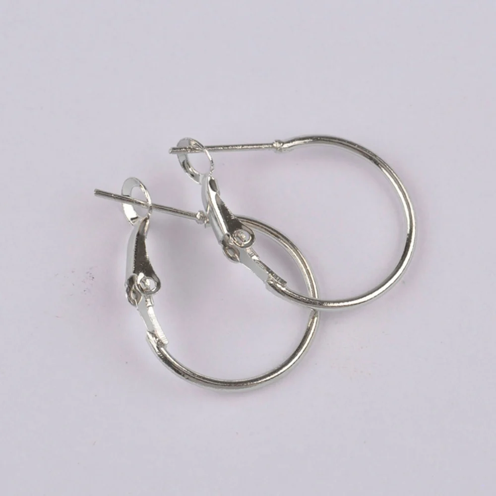 

500pcs rhodium plated small hoop earring findings round circle ring earrings jewelry findings accessories
