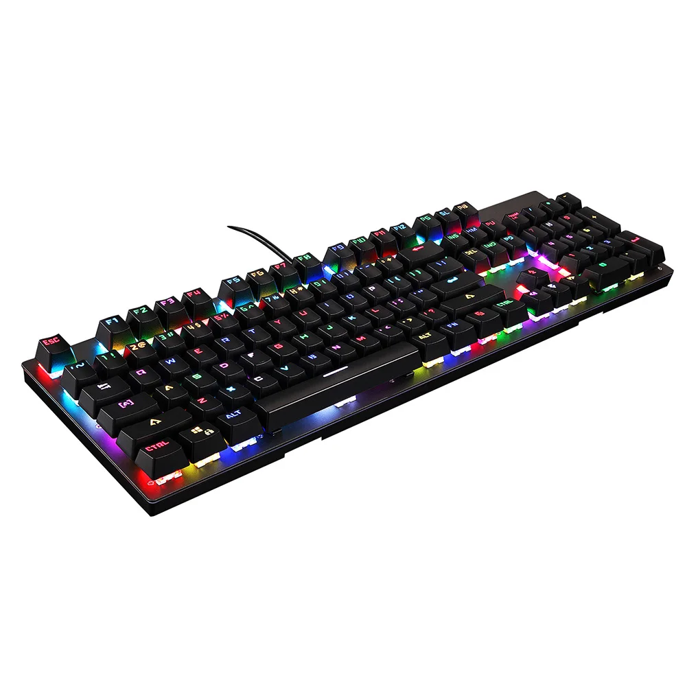 

Mechanical Keyboard Kailh Box Switch USB Wired RGB Backlight 104 Keys for Gaming GT66