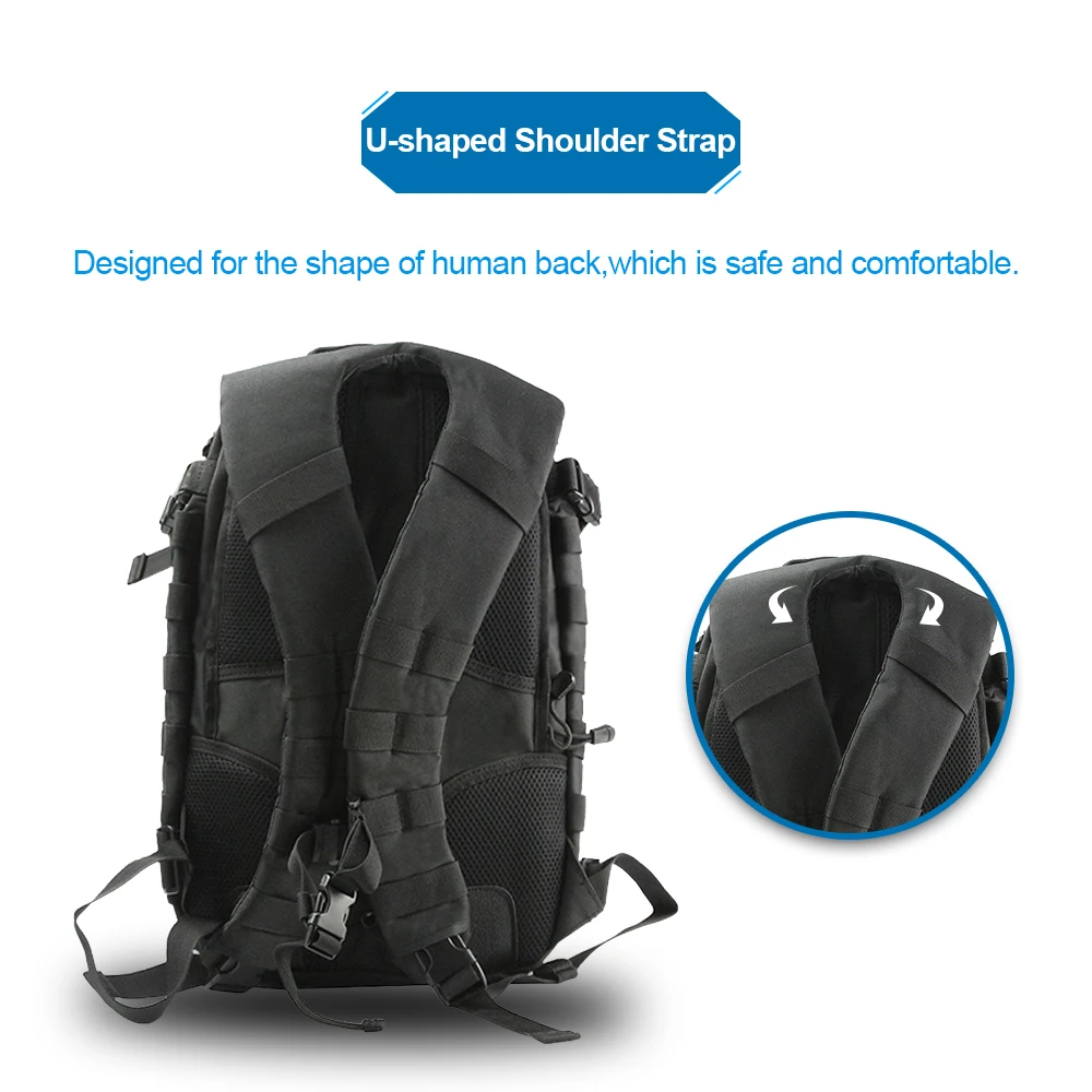 Skup AIRSOFTPEAK Tactical plecak do wspinaczki Molle torba wojskowa 24L Nylon na zewnątrz torby sportowe podróży Camping piesze wycieczki plecak myśliwski 5.11 kopia