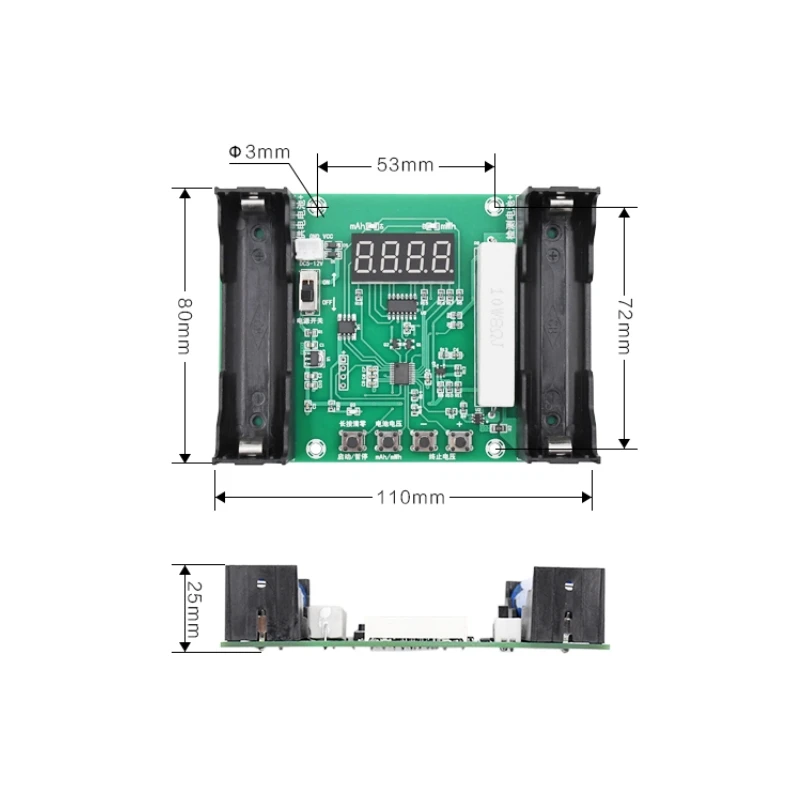 XH-M240 18650 тестер емкости литиевой батареи maH mwH цифровой разряд электронный нагрузочный монитор батареи