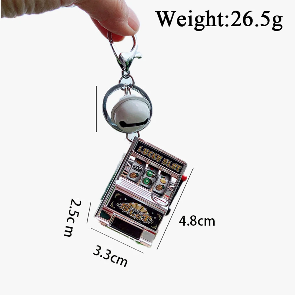 Car Creative Mini Slot Machine Key Chain Diy Acrylic Key Ring Gift Kids