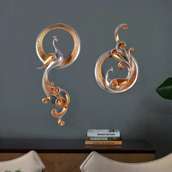 

American Phoenix Figurine Wall Decor 3D Animal Head Resin Phoenix Art Sculpture Home Wall Hanging Decoration R2719