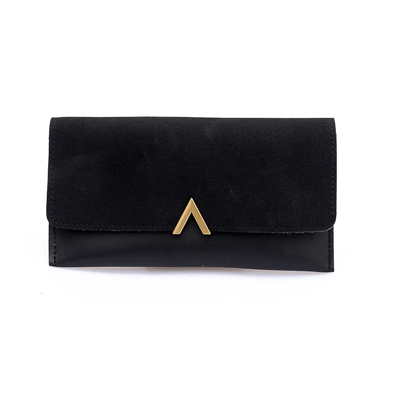 

2018 Korean-style Women's Wallet Cool Fashion Multi Card Bit Clutch V Mouth Dull Polish Flip WOMEN'S Long Wallet