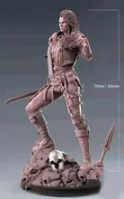 

1/24 75mm 1/18 100mm Resin Model The Warrior Girl Figure Unpainted No Color RW-259