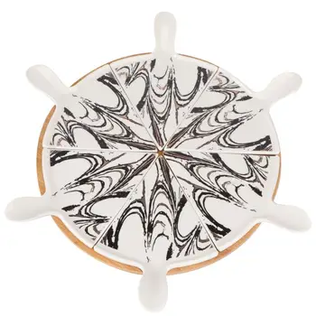 

Premium Pizza Plate Set Unique Large Ceramic Triangle Pizza Pie Dessert Plate