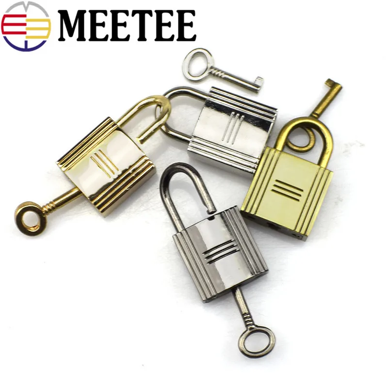2 комплекта Meetee Сумка аксессуаров оборудования багаж металлическая застежка Поворотный замок для кошелек застежка пряжки детали для сумок аксессуары
