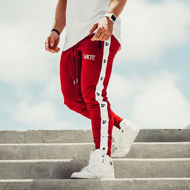 

Cross Border New Style Sports Fitness Trousers Men Muscle Training Men's Autumn & Winter Running Elasticity Slim Fit Pants