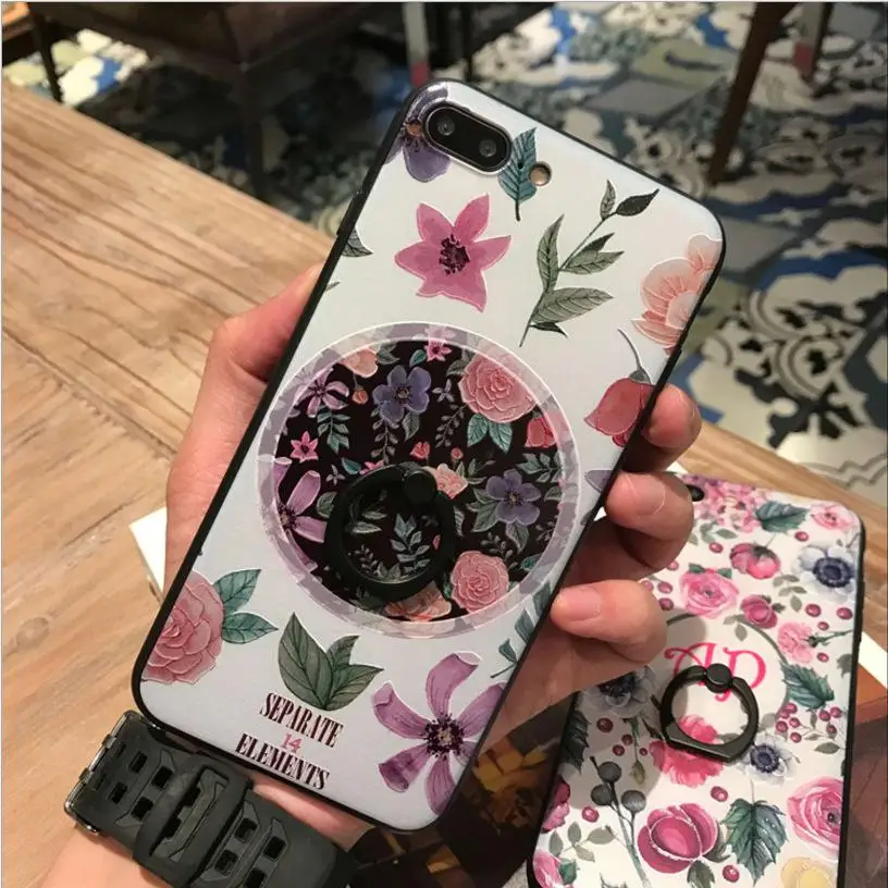 Для iphone Xs max рельефный чехол для телефона 7/8plus кольцевой кронштейн iphone 11 осенне-стойкий полный розовый чехол для телефона - Цвет: Лаванда