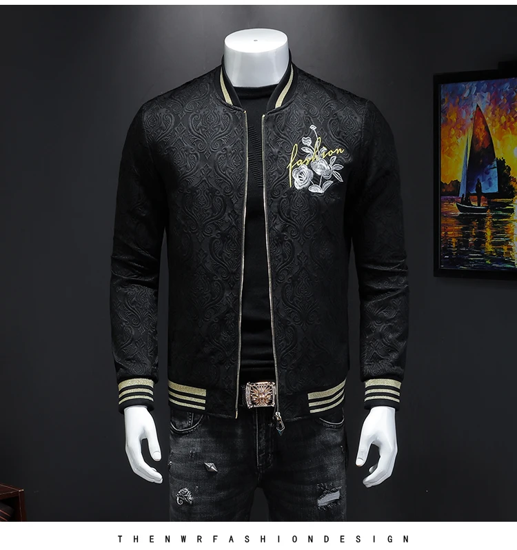 Мужская куртка qiu dong's personity and fashion для отдыха с вышивкой и принтом мужской костюм Артикул J359 P180