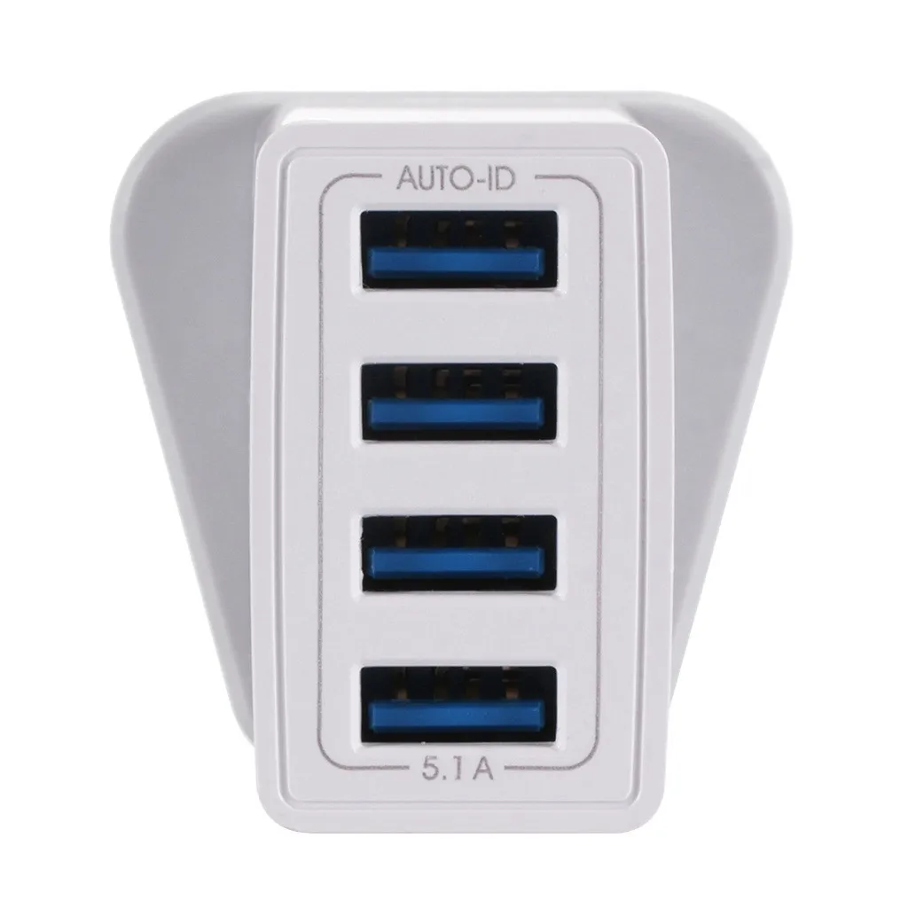 UK Wall Hub Зарядное устройство USB адаптер 4 Мути порт 5.1A быстрая зарядная станция блок питания Разъем для Iphone samsung huawei xiaomi