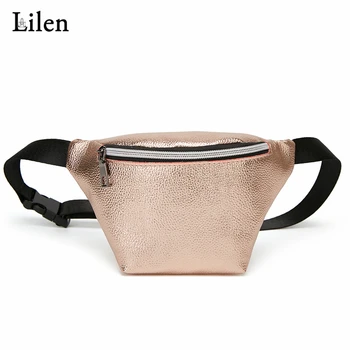 

LILEN New Bright Lychee Pattern Lady Cool Pocket Summer Shoulder Chest Bag Big Size Hip Pack Wild Zipper Waist Packs For Party