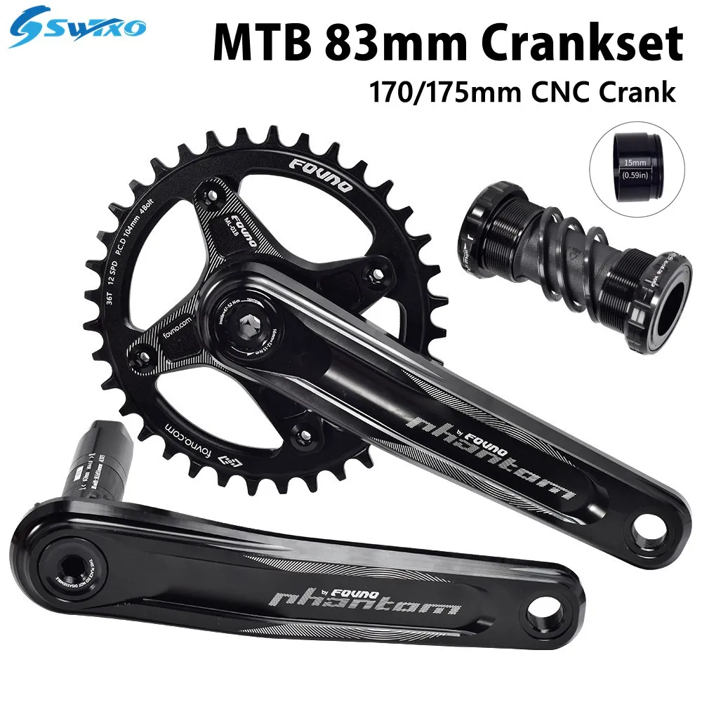 FOVNO MTB Кривошип 83 мм GXP 170 175 104BCD Корона 32/34/36/38T адаптер цепи CNC алюминиевый сплав для