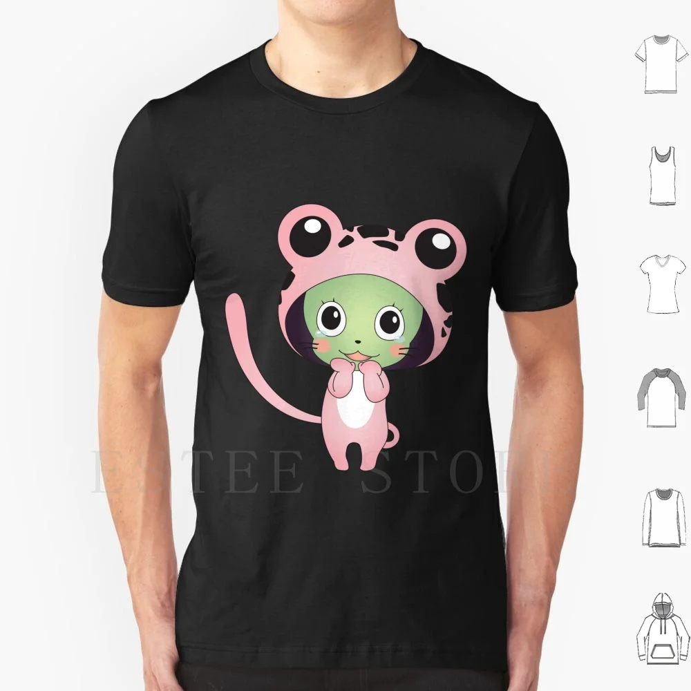 Cute Frosch T Shirt Fai Da Te Big Size 100% Cotone Frosch Supera Carino Adorabile Gatto Anime Manga Fairy Tail Happy Charle Panther Lily