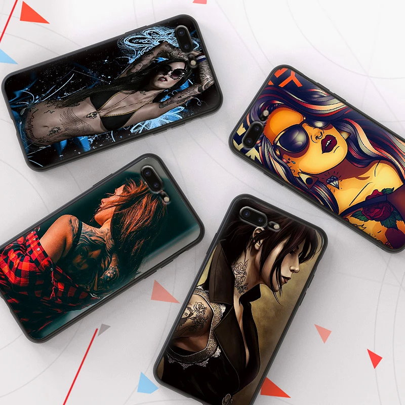 Рукав тату девушка для Xiaomi mi 9T A3 PRO 6X X 2S 3 F1 9 CC9E CC9 8 A2 LITE SE задняя крышка телефона