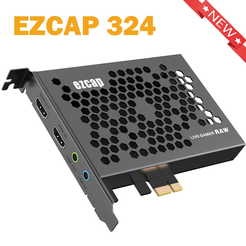 Карта видеозахвата EZCAP 324 PCI-E 4K30P/1080P120 запись игр и прямая трансляция для PS4 Xbox One Wii U