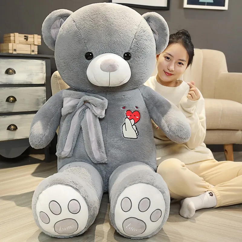 Мишка плюшевая с шарфом 80 120 см 4 цвета|Мягкие игрушки животные| |