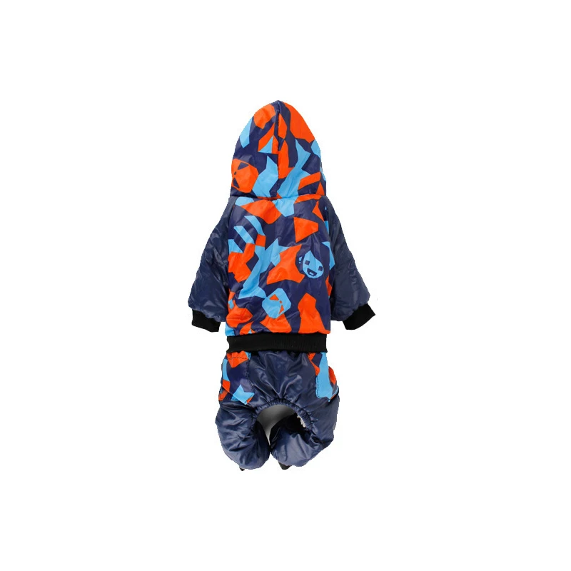 Orange Утолщенная одежда для домашних животных зимняя теплая куртка для собак камуфляжные худи для четвероногих комбинезон для щенка чихуахуа французская одежда для бульдога - Цвет: Orange