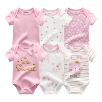 Baby Girl Jumpsuit 6Pcs/Lot Body Suit 2023 Spring Summer Toddler Boys Romper Cartoon Newborn Outfits Infant Clothes Set Cotton 4