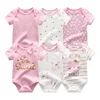 Baby Girl Jumpsuit 6Pcs/Lot Body Suit Spring Summer Toddler Boys Romper Cartoon Newborn Outfits Infant Clothes Set Cotton 4