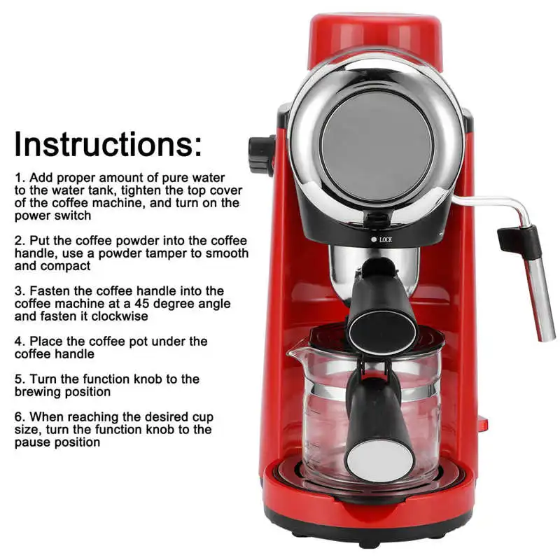 0.24L Coffee Maker Mini Semi Automatic 