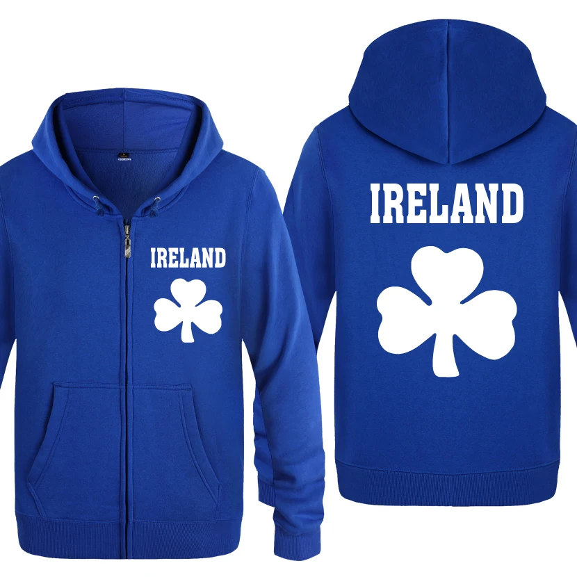 Ireland Shamrock креативные толстовки мужские мужские флисовые кардиганы на молнии толстовки с капюшоном