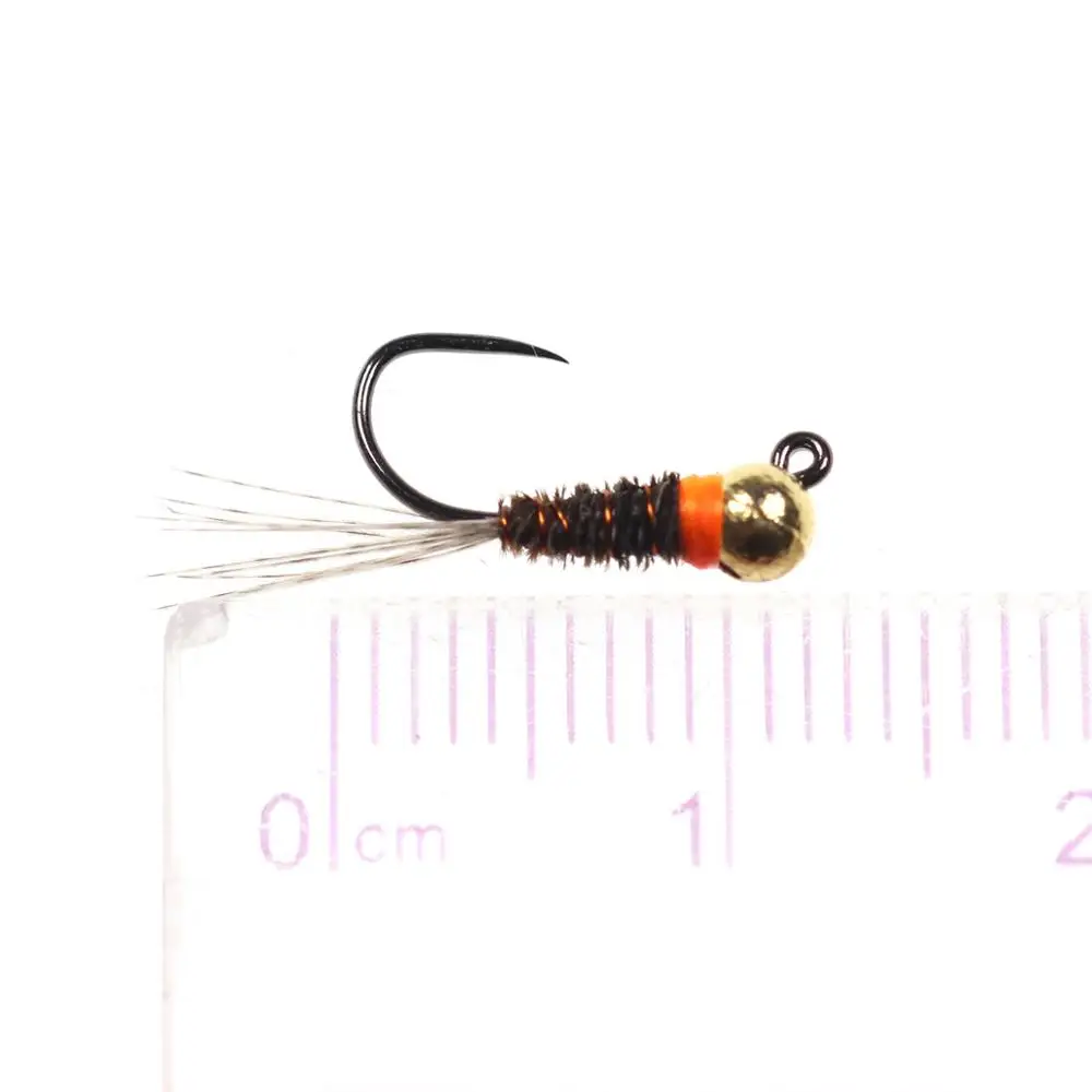 6pcs Tungsten Jig Head Nymph Fly For Fly Fishing Colar Euro