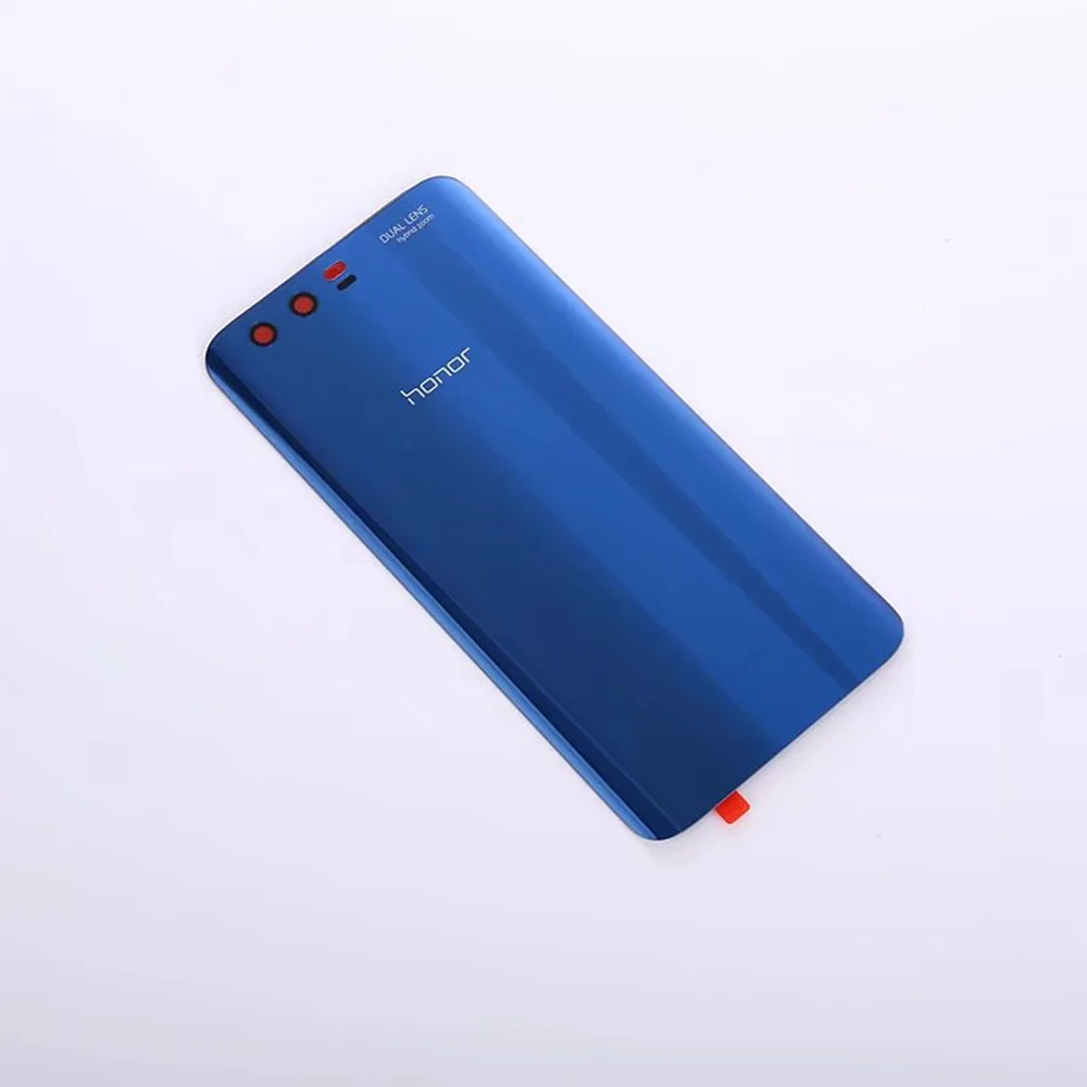 huawei Honor 9 корпус задняя крышка батареи задняя дверь для huawei Honor 9 Задняя стеклянная чехол Замена панели - Цвет: Blue for Honor 9