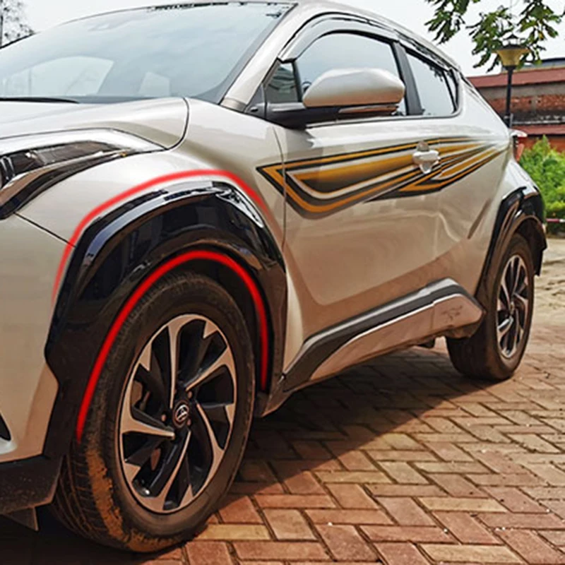 Per Toyota C-Hr Chr 2016-2022 Nero Flessibile Fender Flares Ruota Sopracciglio Extension Archi Accessori Per Auto