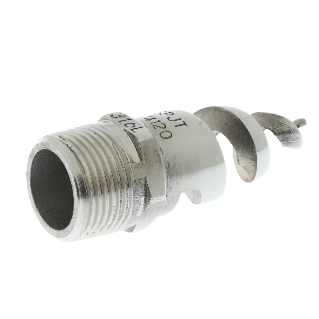 Spiral Cone Atomization Spray Nozzle 3/4 inch /Male/ 316L Stainless Steel 120 Degree Spiral Nozzle