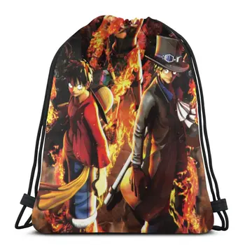 

New Hot One Piece Fashion Cartoon Student School High Quality Backpack Boys Woman Girls Drawstring bag
