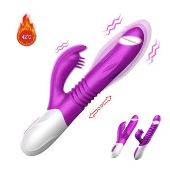 Automatic Telescopic Vibrators For Women Clitoris Sucker Licks Inflate Heated Dildos Anal Plug Masturbator Sex Toys Erotic Shop