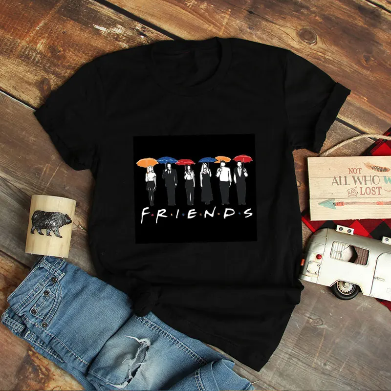 

Friends TV Show Female Print Short Sleeve Tops Tees Harajuku Tumblr Graphic T Shirt Summer Women Vintage White T-shirts Clothes