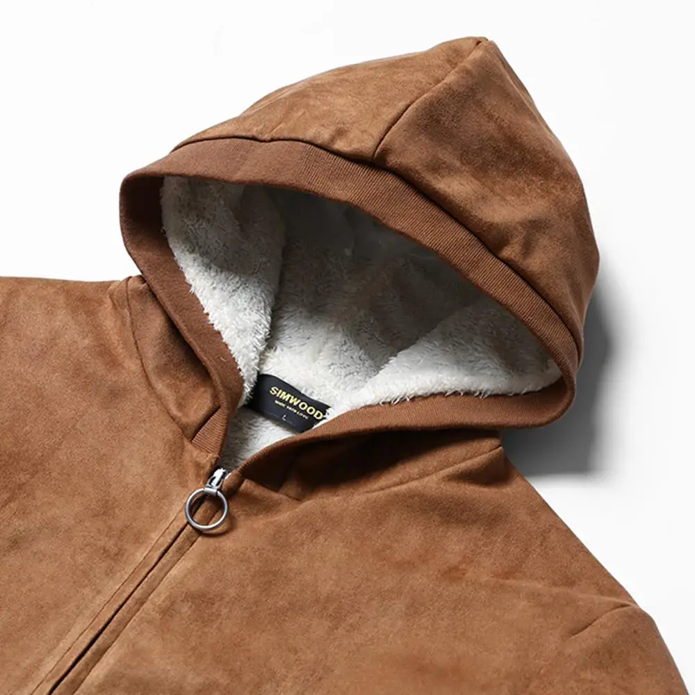 Мужская теплая куртка SIMWOOD модная повседневная Толстая короткая из ткани Оксфорд